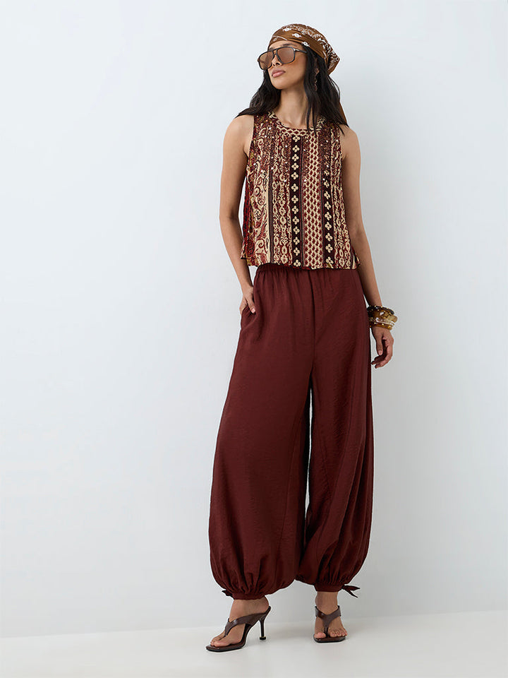 LOV Rust High-Waist Balloon Pants